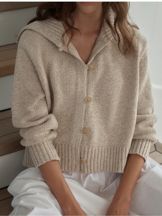 Jenni Kayne Sweaters - Jenni Kayne Sailor Cardigan Oat Marl Size Small NWT